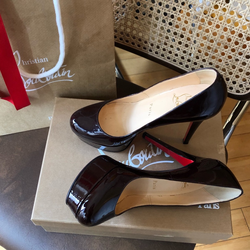 Christian Louboutin Bianca 120mm Heels Burgundy
